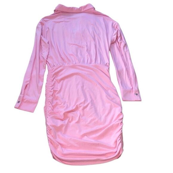 SOVERE NWOT The Entity Mini Dress in Musk Pink Oversized Bodice/ Bodycon Skirt S - Picture 4 of 11